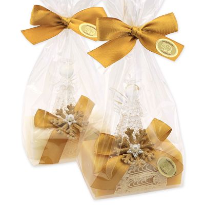 Sheep milk soap 100g, decorated with an angel in a cellophane, Classic/swiss pine 