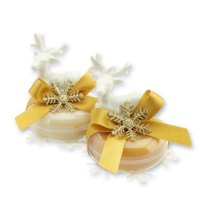 Sheep milk soap 100g in a box decorated with a deer, Classic/swiss pine 
