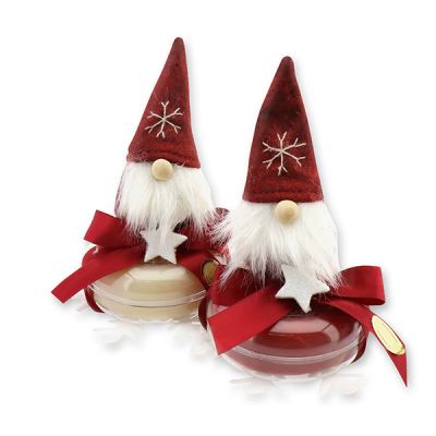 Sheep milk soap 100g in a box deocrated with an gnome, Classic/pomegranate 