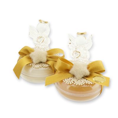 Sheep milk soap 100g in a box deocrated with an angel, Classic/swiss pine 