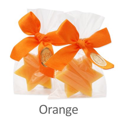 Sheep milk soap star 20g in a cellophane, Orange 