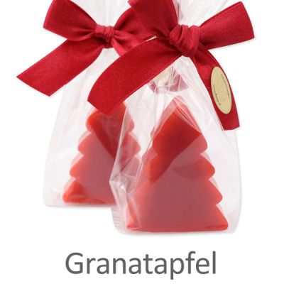 Sheep milk soap christmas tree midi 24g in a cellophane, Pomegranate 