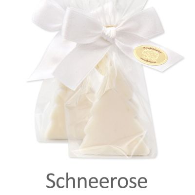 Schafmilchseife Weihnachtsbaum midi 24g in Cello, Schneerose 