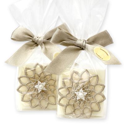 Sheep milk soap 35g decorated with an ornament in a cellophane, Classic 