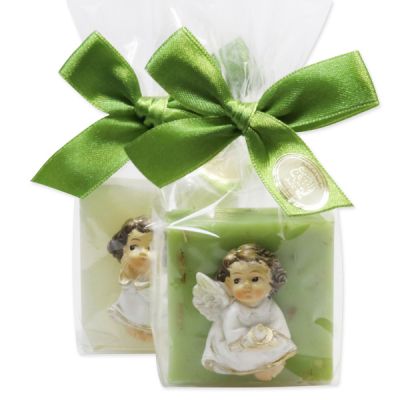 Sheep milk soap 35g decorated with an angel in a cellophane, Classic/verbena 