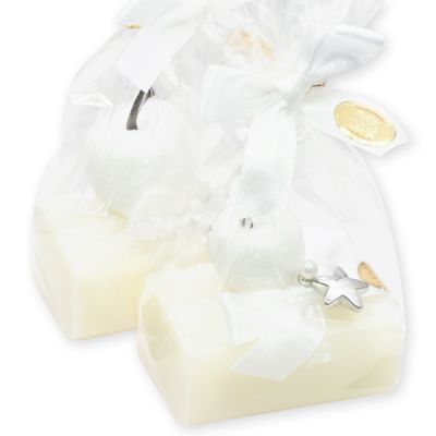 Sheep milk soap 100g decorated with an apple in a cellophane, Classic 