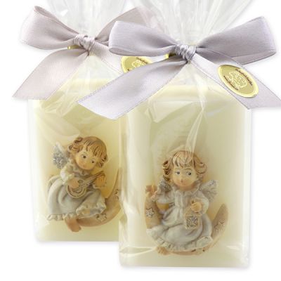 Sheep milk soap 100g decorated with an angel on the moon packed in a cellophane bag, Classic 