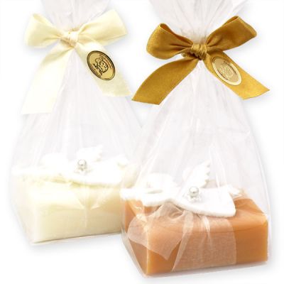 Sheep milk soap 100g, decorated with an angel in a cellophane, Classic/quince 