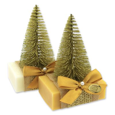 Sheep milk soap 150g decorated with a Fir tree, Classic/Swiss pine 