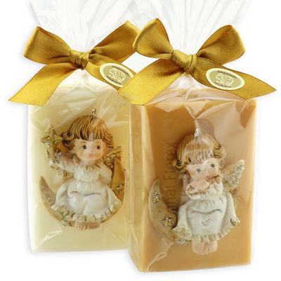 Sheep milk soap 150g, decorated with an angel in a cellophane, Classic/quince 