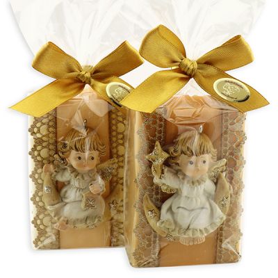 Sheep milk soap 150g decorated with an angel in a cellophane, Classic/quince 