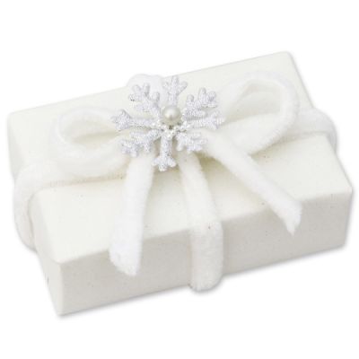 Sheep milk soap 150g "present", Christmas rose white 