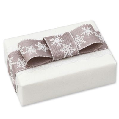 Sheep milk soap 150g "present", Christmas rose white 