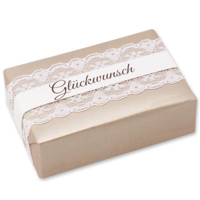 Schafmilchseife eckig 150g "Geschenkpäckchen", Zirbe 