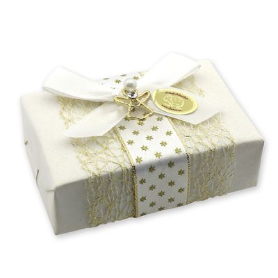 Schafmilchseife eckig 150g "Geschenkpäckchen", Quitte 