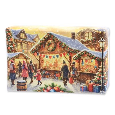 Schafmilchseife eckig 150g Mandarine-Zimt "Weihnachtszauber-Motiv 16" 