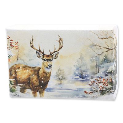 Schafmilchseife eckig 150g Zirbe "Weihnachtszauber-Motiv 2" 
