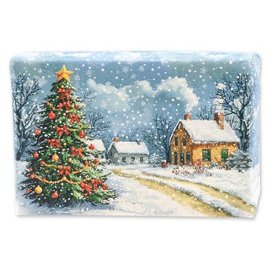 Schafmilchseife eckig 150g Classic "Weihnachtszauber-Motiv 21" 
