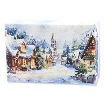 Schafmilchseife eckig 150g Zirbe "Weihnachtszauber-Motiv 3" 