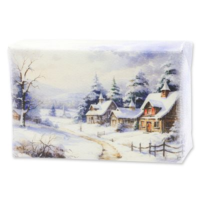 Schafmilchseife eckig 150g Schneerose "Weihnachtszauber-Motiv 6" 