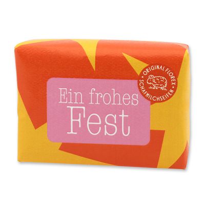 Sheep milk soap 150g "Colourful Holidays motif 12", Tangerine-cinnamon 