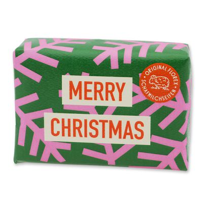 Sheep milk soap 150g "Colorful Holidays motif 13", Christmas rose 