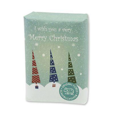 Sheep milk soap 150g "Colorful Holidays motif 16", Christmas rose 