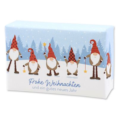 Schafmilchseife eckig 150g "Bunte Festtag Motiv 3", Schneerose 