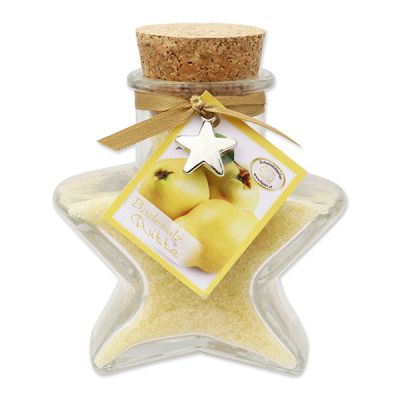 Bath salt 160g in a star shaped glass jar, Quince 