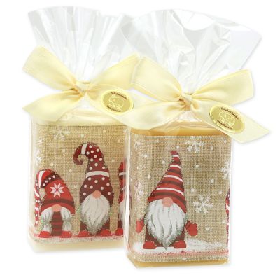 Sheep milk soap 100g decorated with a ribbon in a cellophane, Classic/Swiss pine 