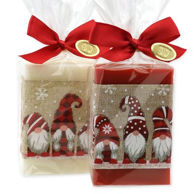 Sheep milk soap 150g decorated with a ribbon in a cellophane, Classic/Pomegranate 